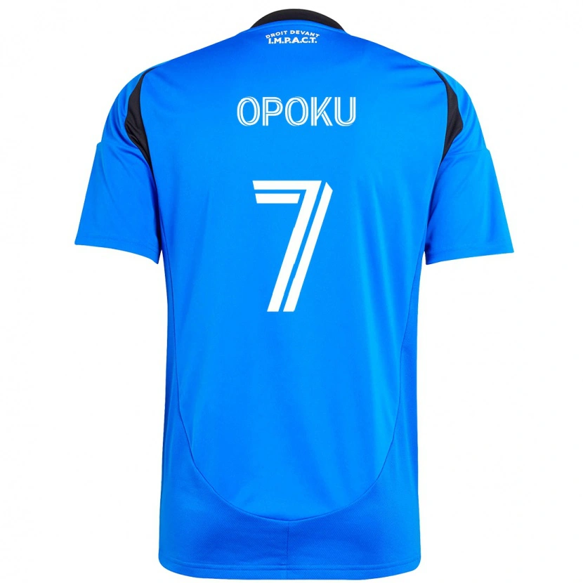 Danxen Børn Kwadwo Opoku #7 Himmelblå Mørkeblå Hjemmebane Spillertrøjer 2025/26 Trøje T-Shirt