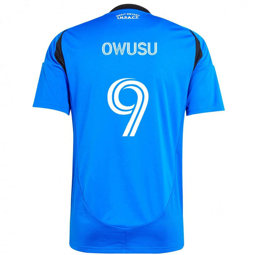 Danxen Børn Prince Osei Owusu #9 Himmelblå Mørkeblå Hjemmebane Spillertrøjer 2025/26 Trøje T-Shirt