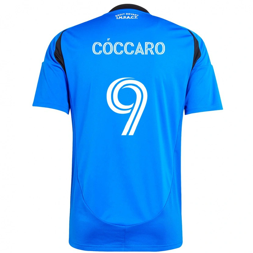 Danxen Børn Matías Cóccaro #9 Himmelblå Mørkeblå Hjemmebane Spillertrøjer 2025/26 Trøje T-Shirt