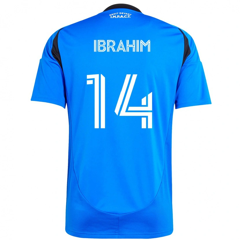 Danxen Børn Sunusi Ibrahim #14 Himmelblå Mørkeblå Hjemmebane Spillertrøjer 2025/26 Trøje T-Shirt