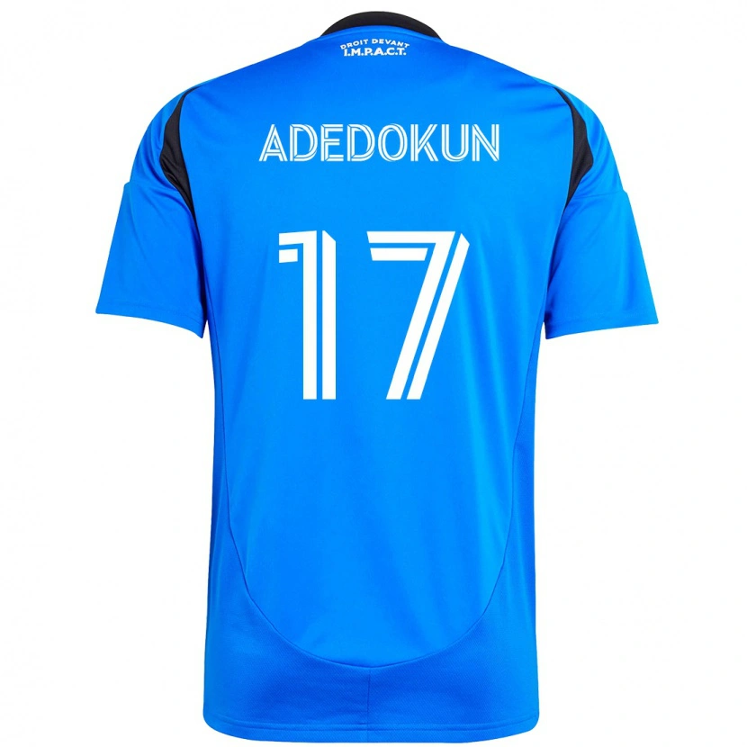 Danxen Børn Michael Adedokun #17 Himmelblå Mørkeblå Hjemmebane Spillertrøjer 2025/26 Trøje T-Shirt
