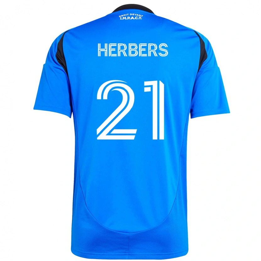 Danxen Børn Fabian Herbers #21 Himmelblå Mørkeblå Hjemmebane Spillertrøjer 2025/26 Trøje T-Shirt