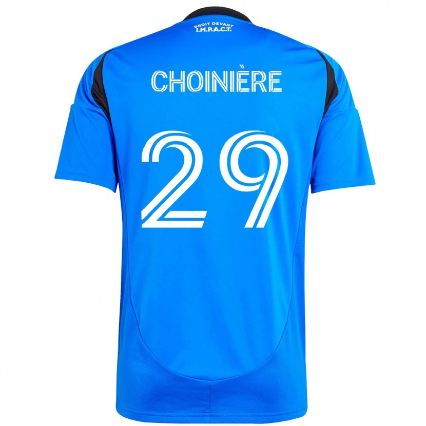 Danxen Børn Mathieu Choinière #29 Himmelblå Mørkeblå Hjemmebane Spillertrøjer 2025/26 Trøje T-Shirt
