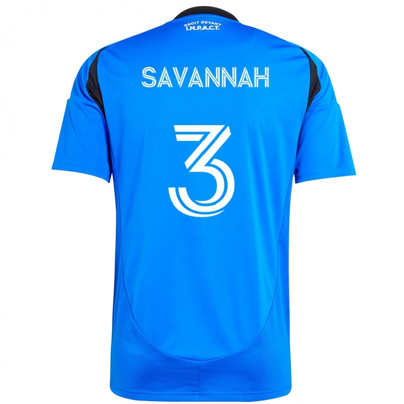 Danxen Børn Chenail Savannah #3 Himmelblå Mørkeblå Hjemmebane Spillertrøjer 2025/26 Trøje T-Shirt