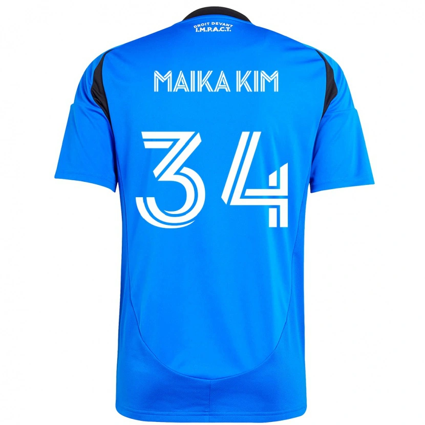 Danxen Børn Guerrier Maika Kim #34 Himmelblå Mørkeblå Hjemmebane Spillertrøjer 2025/26 Trøje T-Shirt