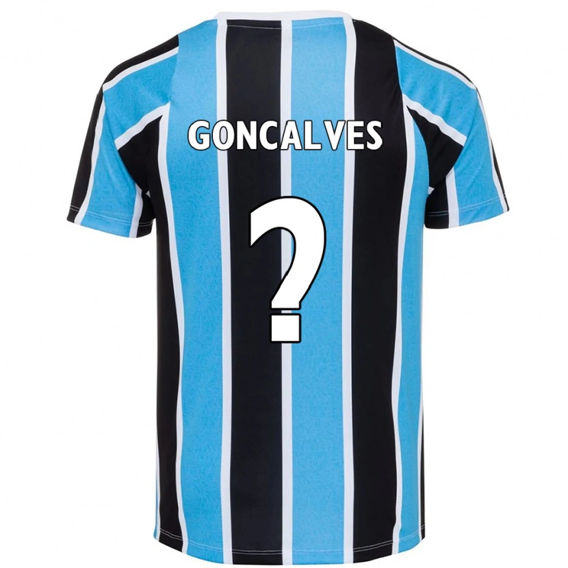 Danxen Børn Matheus Gonçalves #0 Hvid Blå Hjemmebane Spillertrøjer 2025/26 Trøje T-Shirt