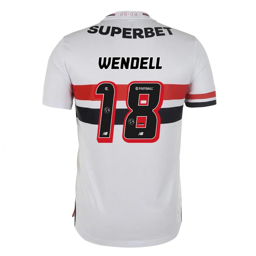 Danxen Børn Wendell #18 Sort Rød Hjemmebane Spillertrøjer 2025/26 Trøje T-Shirt