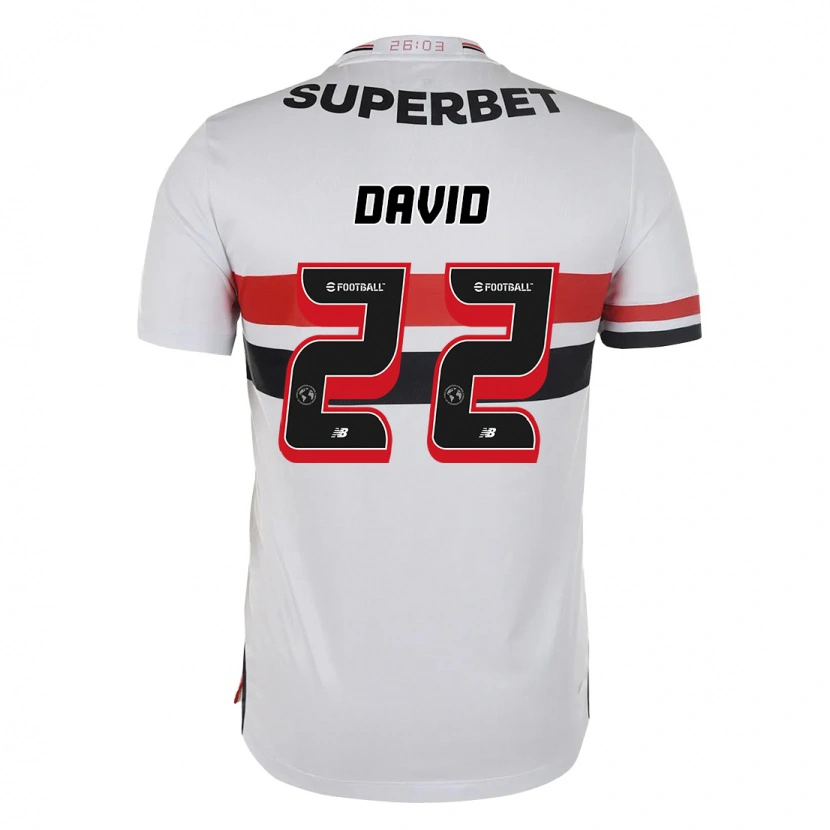 Danxen Børn David #22 Sort Rød Hjemmebane Spillertrøjer 2025/26 Trøje T-Shirt