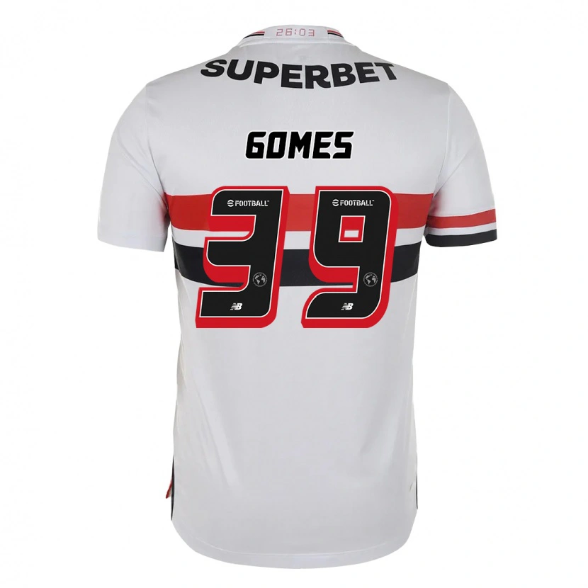 Danxen Børn William Gomes #39 Sort Rød Hjemmebane Spillertrøjer 2025/26 Trøje T-Shirt
