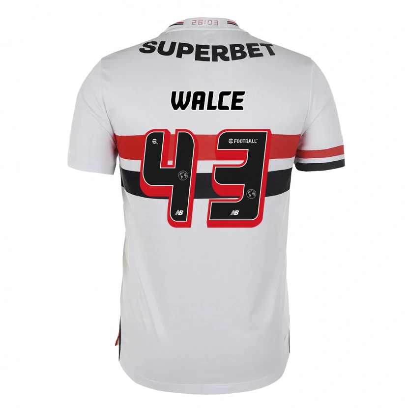 Danxen Børn Walce #43 Sort Rød Hjemmebane Spillertrøjer 2025/26 Trøje T-Shirt