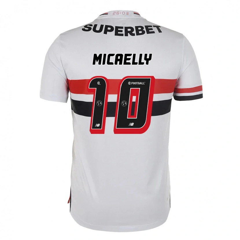 Danxen Børn Micaelly #10 Sort Rød Hjemmebane Spillertrøjer 2025/26 Trøje T-Shirt