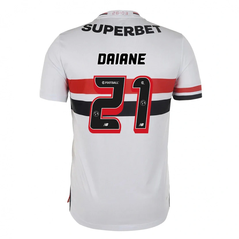 Danxen Børn Daiane #21 Sort Rød Hjemmebane Spillertrøjer 2025/26 Trøje T-Shirt