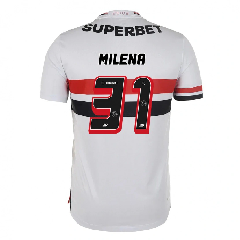 Danxen Børn Milena #31 Sort Rød Hjemmebane Spillertrøjer 2025/26 Trøje T-Shirt
