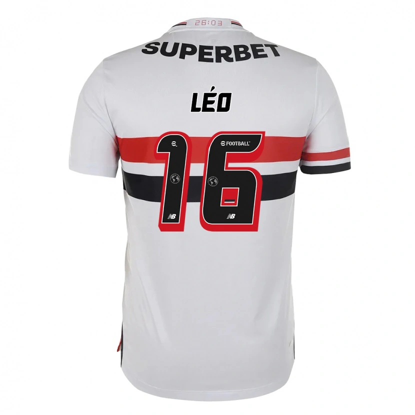 Danxen Børn Leo #16 Sort Rød Hjemmebane Spillertrøjer 2025/26 Trøje T-Shirt