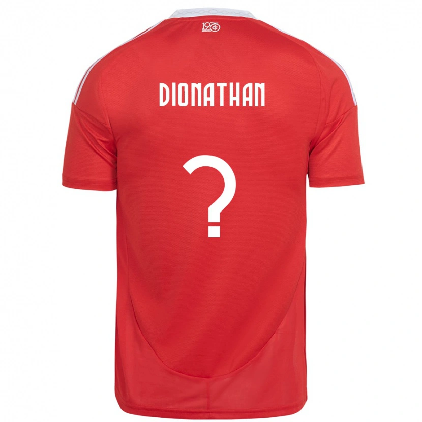 Danxen Børn Dionathan #0 Hvid Rød Hjemmebane Spillertrøjer 2025/26 Trøje T-Shirt