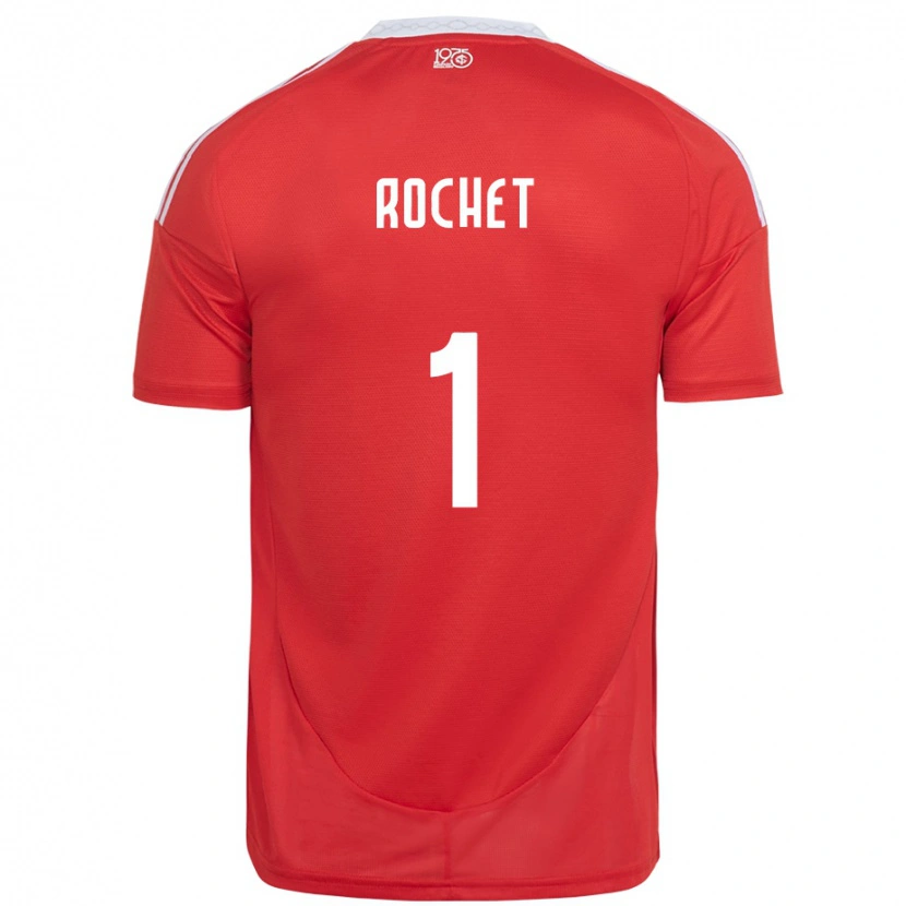 Danxen Børn Sergio Rochet #1 Hvid Rød Hjemmebane Spillertrøjer 2025/26 Trøje T-Shirt