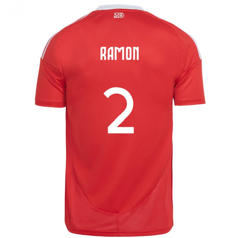Danxen Børn Ramon #2 Rød Hvid Hjemmebane Spillertrøjer 2025/26 Trøje T-Shirt