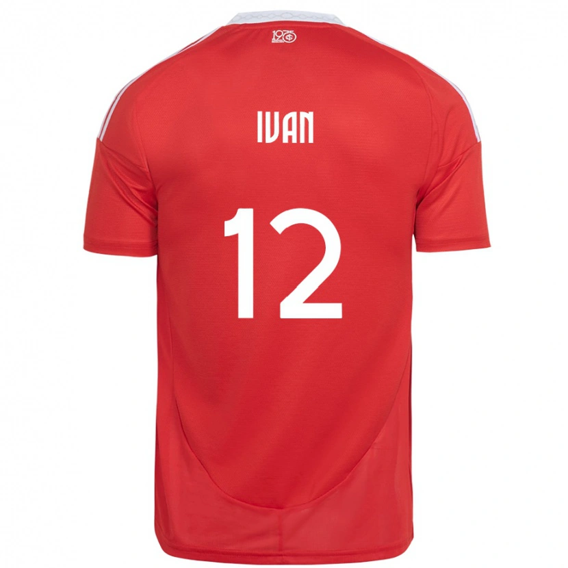 Danxen Børn Ivan #12 Hvid Rød Hjemmebane Spillertrøjer 2025/26 Trøje T-Shirt