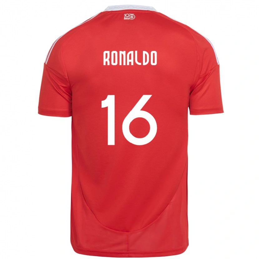 Danxen Børn Ronaldo #16 Hvid Rød Hjemmebane Spillertrøjer 2025/26 Trøje T-Shirt