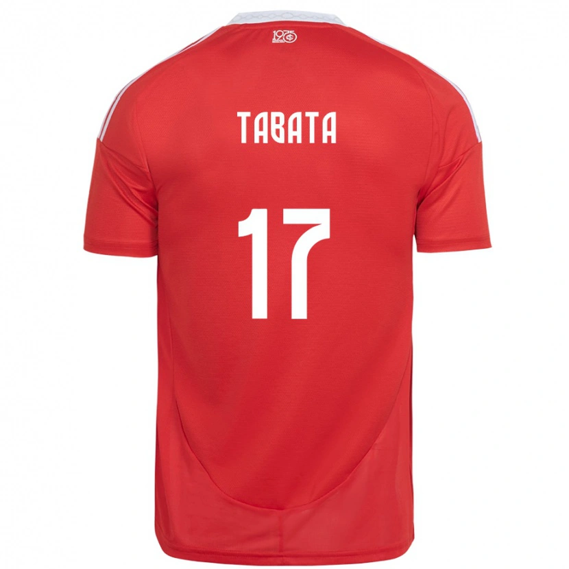 Danxen Børn Bruno Tabata #17 Hvid Rød Hjemmebane Spillertrøjer 2025/26 Trøje T-Shirt