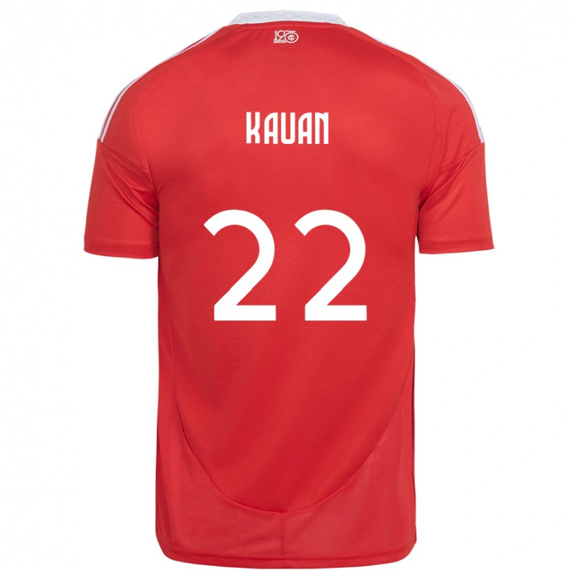 Danxen Børn Kauan #22 Hvid Rød Hjemmebane Spillertrøjer 2025/26 Trøje T-Shirt