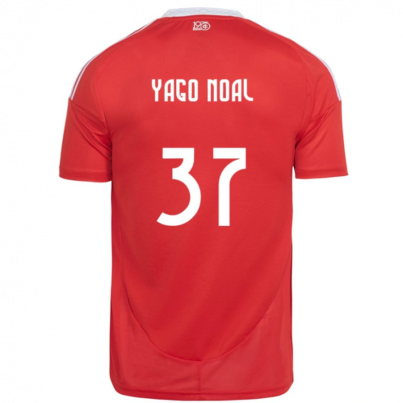 Danxen Børn Yago Noal #37 Hvid Rød Hjemmebane Spillertrøjer 2025/26 Trøje T-Shirt