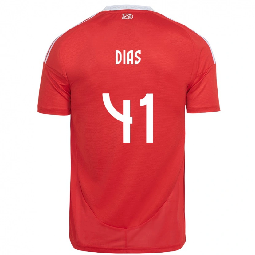 Danxen Børn Matheus Dias #41 Hvid Rød Hjemmebane Spillertrøjer 2025/26 Trøje T-Shirt
