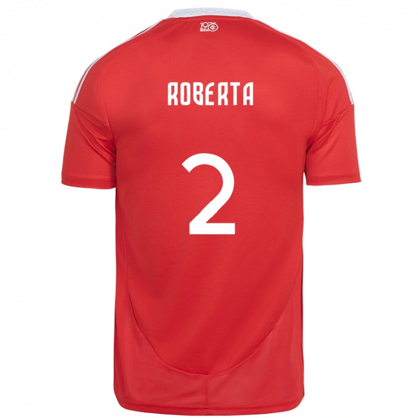 Danxen Børn Roberta #2 Hvid Rød Hjemmebane Spillertrøjer 2025/26 Trøje T-Shirt