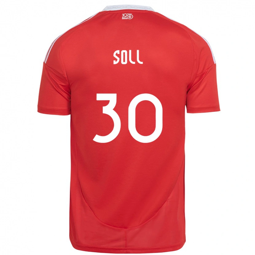 Danxen Børn Soll #30 Hvid Rød Hjemmebane Spillertrøjer 2025/26 Trøje T-Shirt
