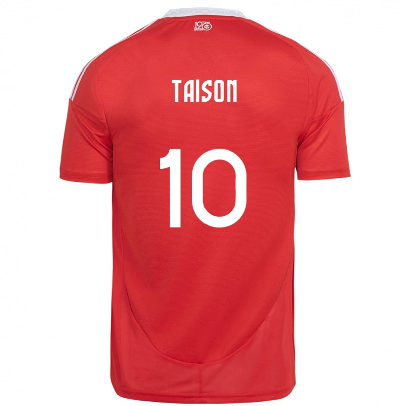 Danxen Børn Taison #10 Hvid Rød Hjemmebane Spillertrøjer 2025/26 Trøje T-Shirt