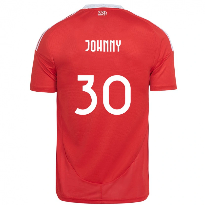 Danxen Børn Johnny #30 Hvid Rød Hjemmebane Spillertrøjer 2025/26 Trøje T-Shirt