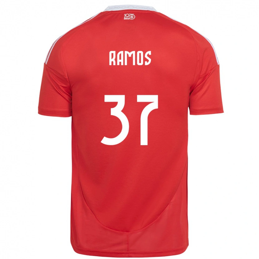 Danxen Børn Lucas Ramos #37 Hvid Rød Hjemmebane Spillertrøjer 2025/26 Trøje T-Shirt