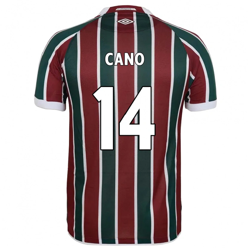 Danxen Børn Germán Cano #14 Hvid Grøn Maroon Hjemmebane Spillertrøjer 2025/26 Trøje T-Shirt