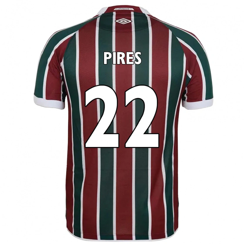 Danxen Børn Gabriel Pires #22 Hvid Grøn Maroon Hjemmebane Spillertrøjer 2025/26 Trøje T-Shirt