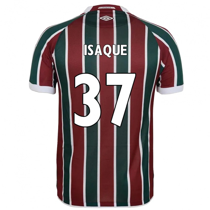 Danxen Børn Isaque #37 Hvid Grøn Maroon Hjemmebane Spillertrøjer 2025/26 Trøje T-Shirt