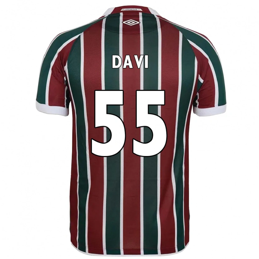 Danxen Børn Wallace Davi #55 Hvid Grøn Maroon Hjemmebane Spillertrøjer 2025/26 Trøje T-Shirt