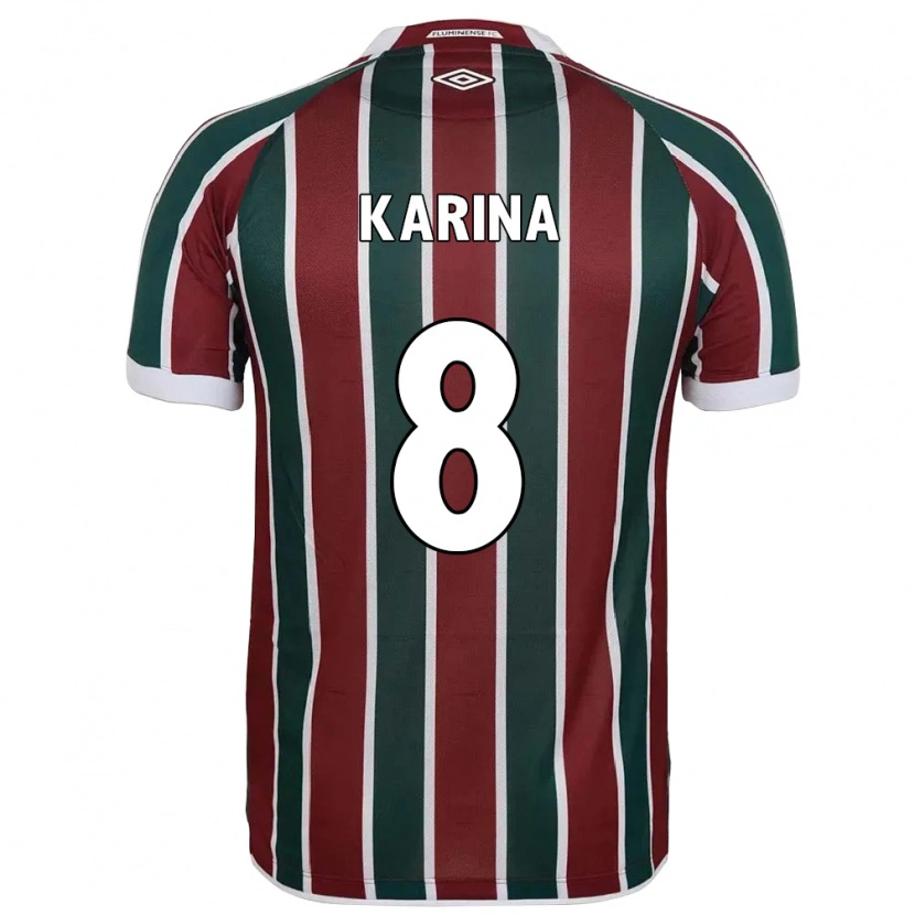 Danxen Børn Karina #8 Hvid Grøn Maroon Hjemmebane Spillertrøjer 2025/26 Trøje T-Shirt