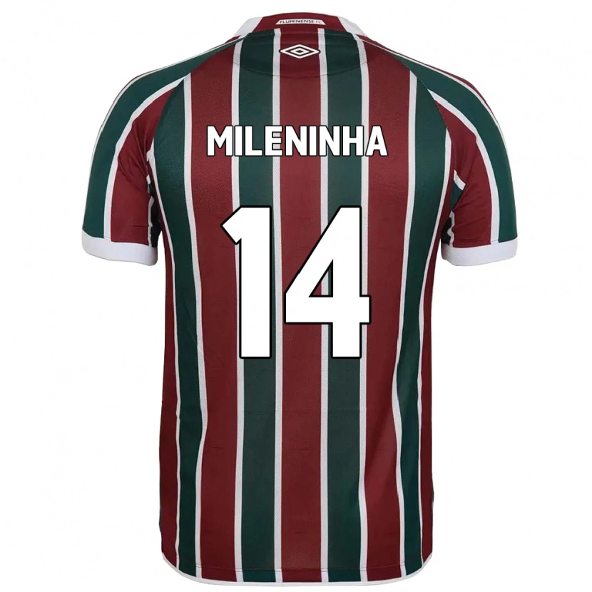 Danxen Børn Mileninha #14 Hvid Grøn Maroon Hjemmebane Spillertrøjer 2025/26 Trøje T-Shirt