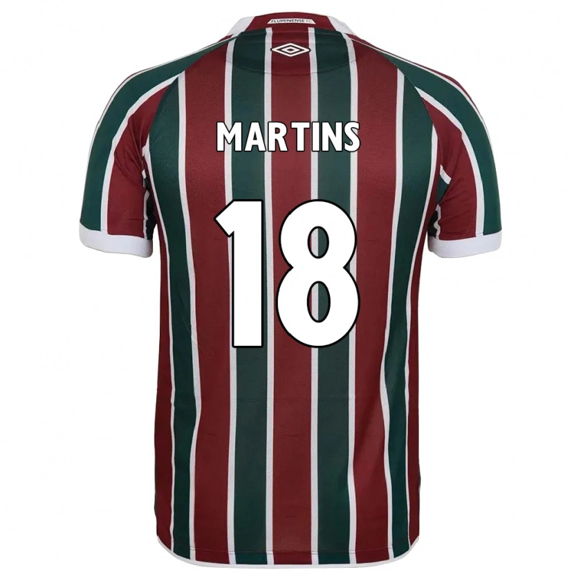Danxen Børn Matheus Martins #18 Hvid Grøn Maroon Hjemmebane Spillertrøjer 2025/26 Trøje T-Shirt