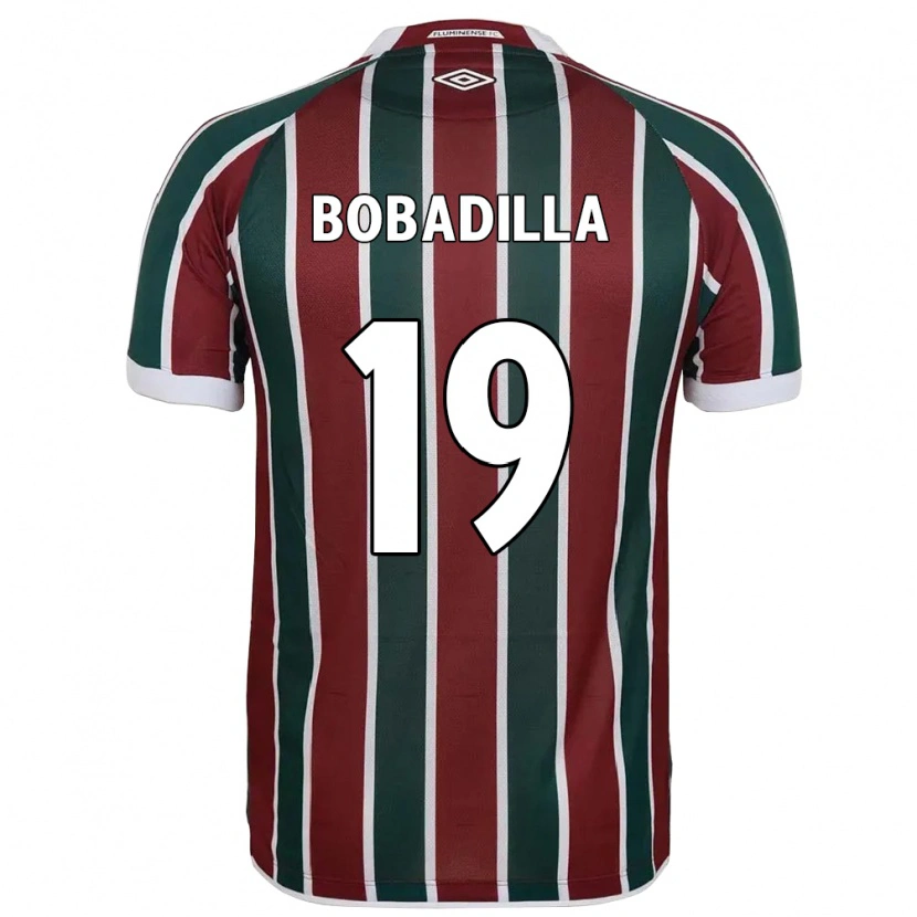 Danxen Børn Raul Bobadilla #19 Hvid Grøn Maroon Hjemmebane Spillertrøjer 2025/26 Trøje T-Shirt