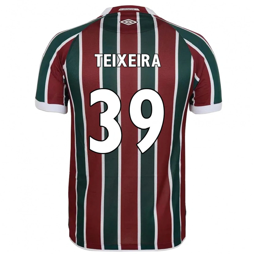 Danxen Børn Gabriel Teixeira #39 Hvid Grøn Maroon Hjemmebane Spillertrøjer 2025/26 Trøje T-Shirt