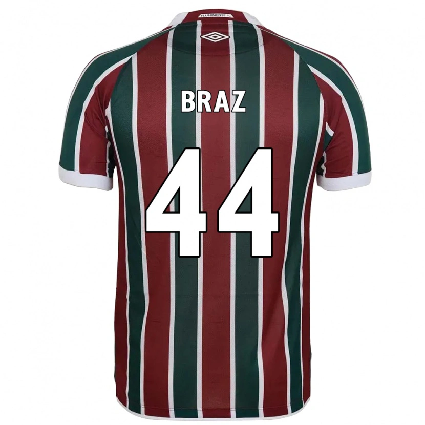 Danxen Børn David Braz #44 Hvid Grøn Maroon Hjemmebane Spillertrøjer 2025/26 Trøje T-Shirt