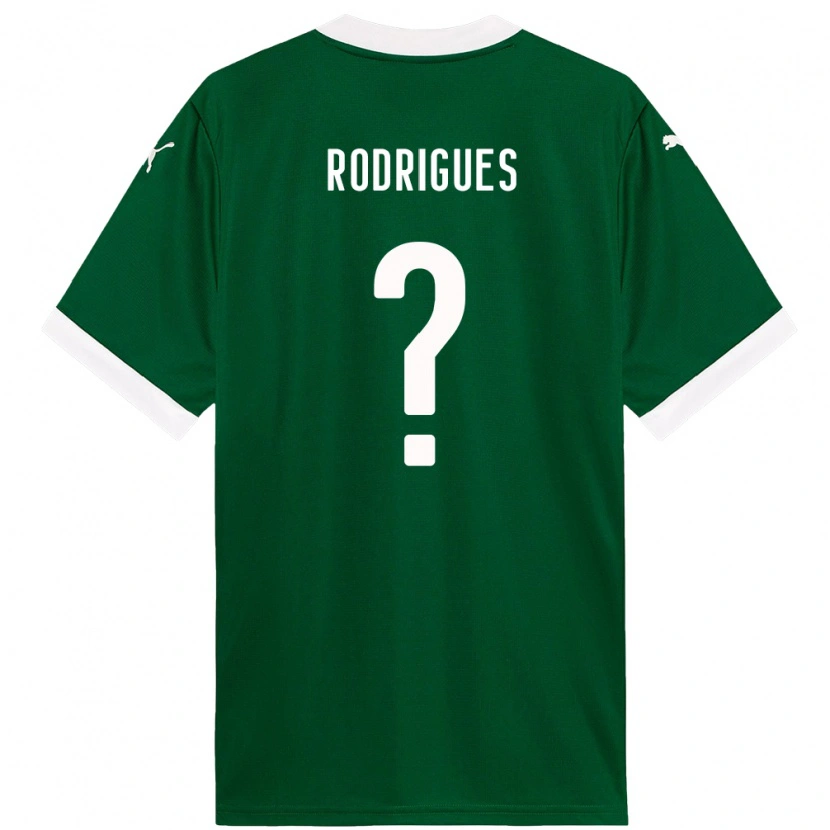 Danxen Børn César Rodrigues #0 Hvid Grøn Hjemmebane Spillertrøjer 2025/26 Trøje T-Shirt