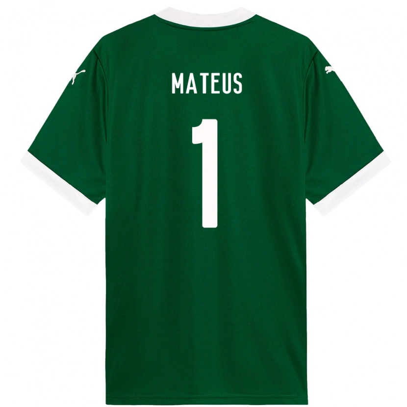 Danxen Børn Mateus #1 Hvid Grøn Hjemmebane Spillertrøjer 2025/26 Trøje T-Shirt