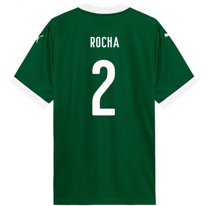 Danxen Børn Marcos Rocha #2 Hvid Grøn Hjemmebane Spillertrøjer 2025/26 Trøje T-Shirt