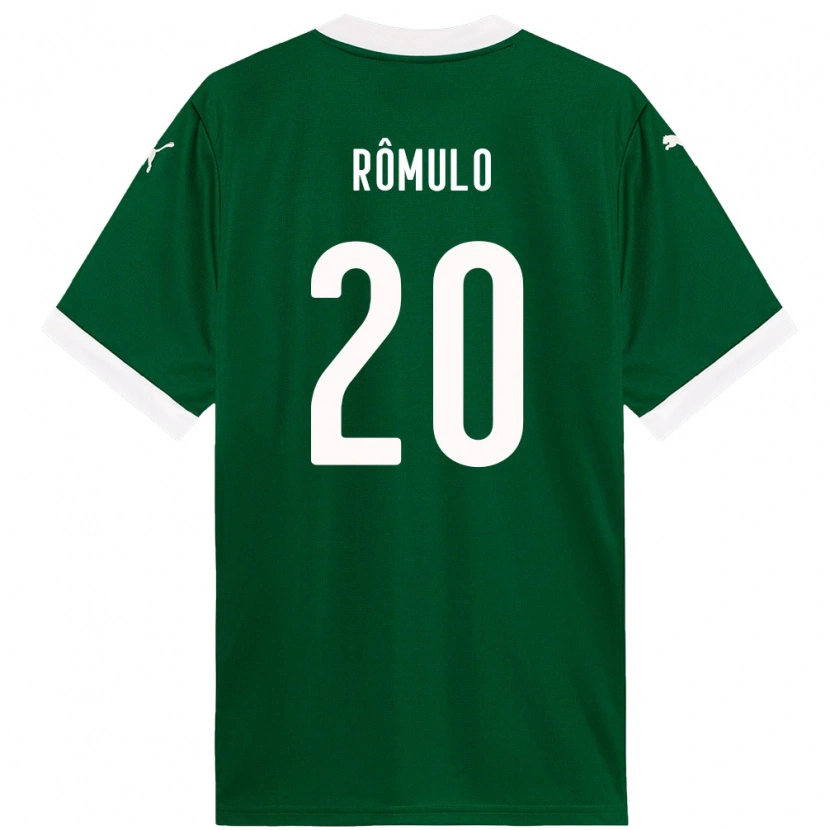 Danxen Børn Rômulo #20 Hvid Grøn Hjemmebane Spillertrøjer 2025/26 Trøje T-Shirt