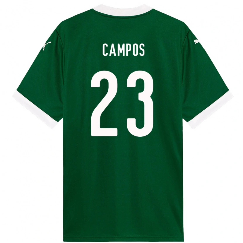 Danxen Børn Victor Campos #23 Hvid Grøn Hjemmebane Spillertrøjer 2025/26 Trøje T-Shirt