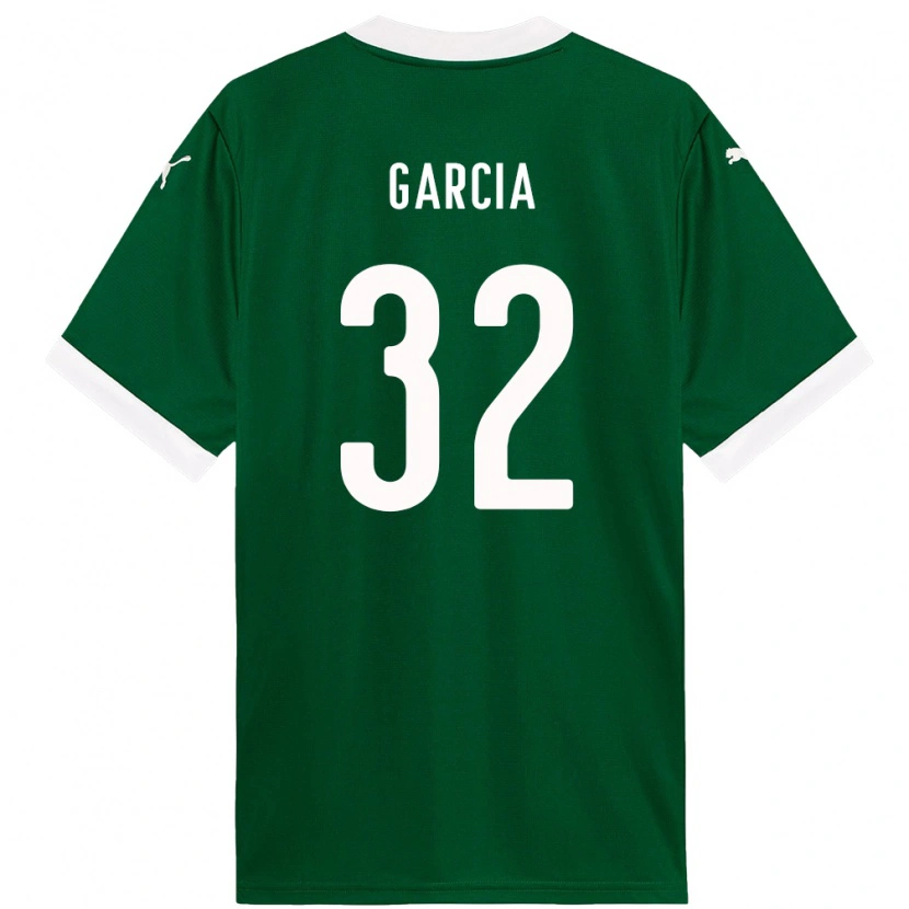 Danxen Børn Garcia #32 Hvid Grøn Hjemmebane Spillertrøjer 2025/26 Trøje T-Shirt