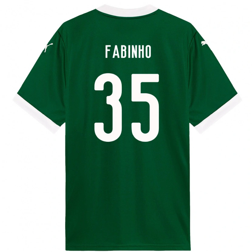 Danxen Børn Fabinho #35 Hvid Grøn Hjemmebane Spillertrøjer 2025/26 Trøje T-Shirt