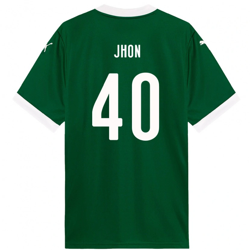 Danxen Børn Jhon Jhon #40 Hvid Grøn Hjemmebane Spillertrøjer 2025/26 Trøje T-Shirt